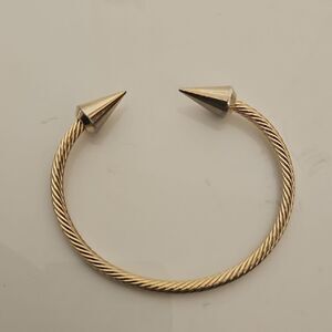 Gold Twisted Open Cuff Bracelet